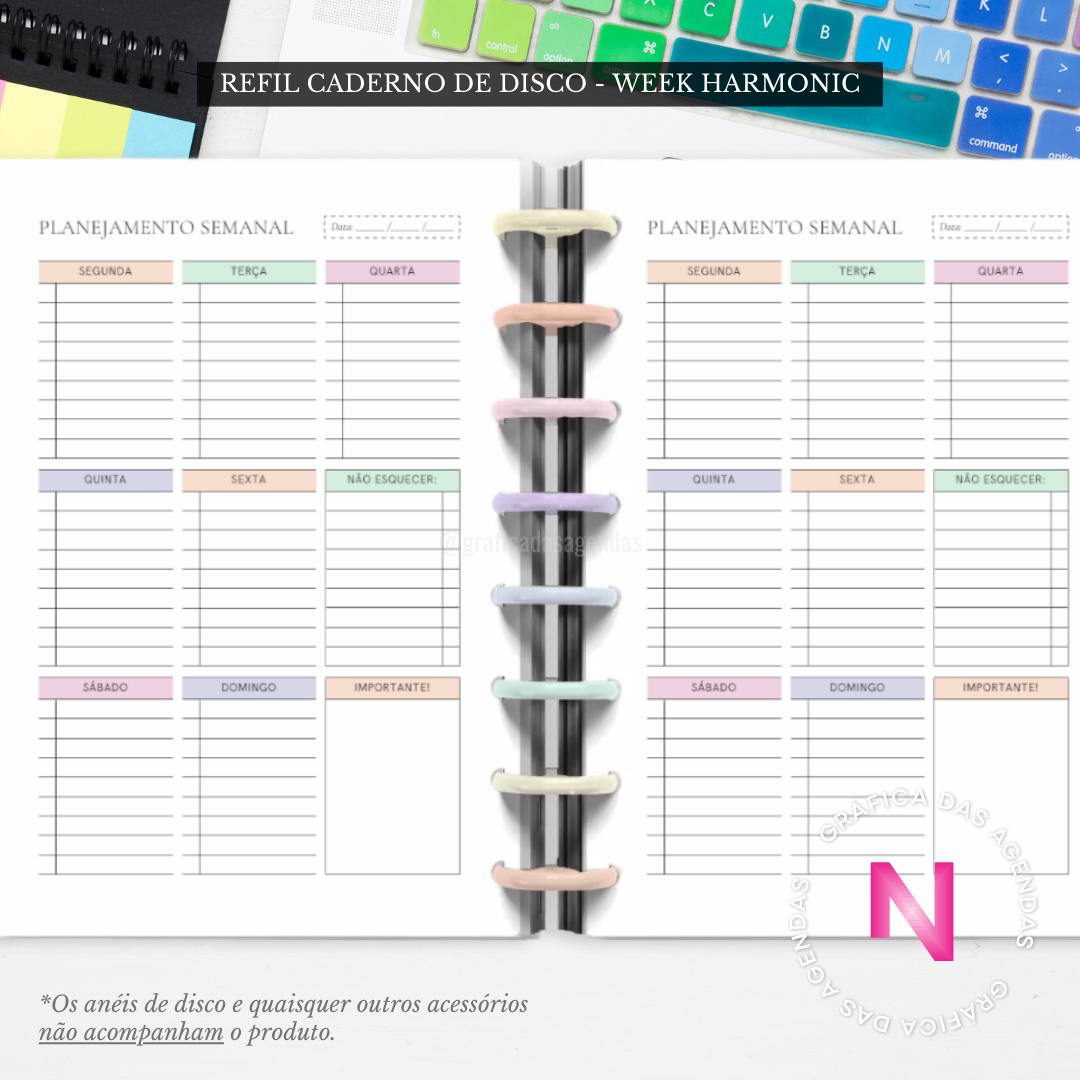 Week Harmonic - Refil Caderno de Disco